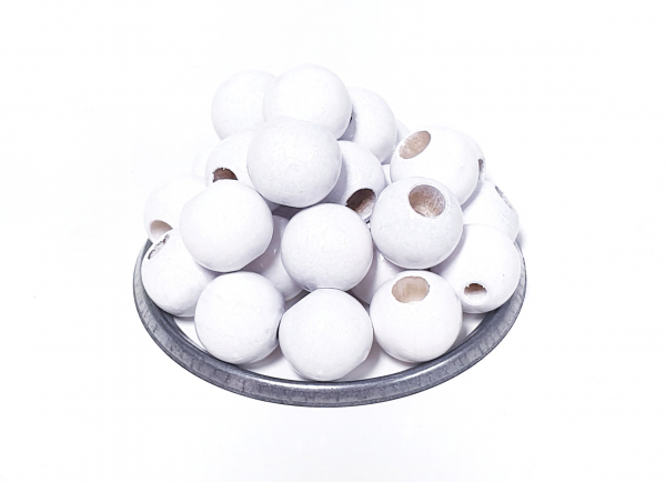 1x25 Sicherheitsperlen 12mm "weiß"